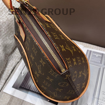 Louis Vuitton Monogram Clam Bag Small Brown Gold Hardware Women's Fashion