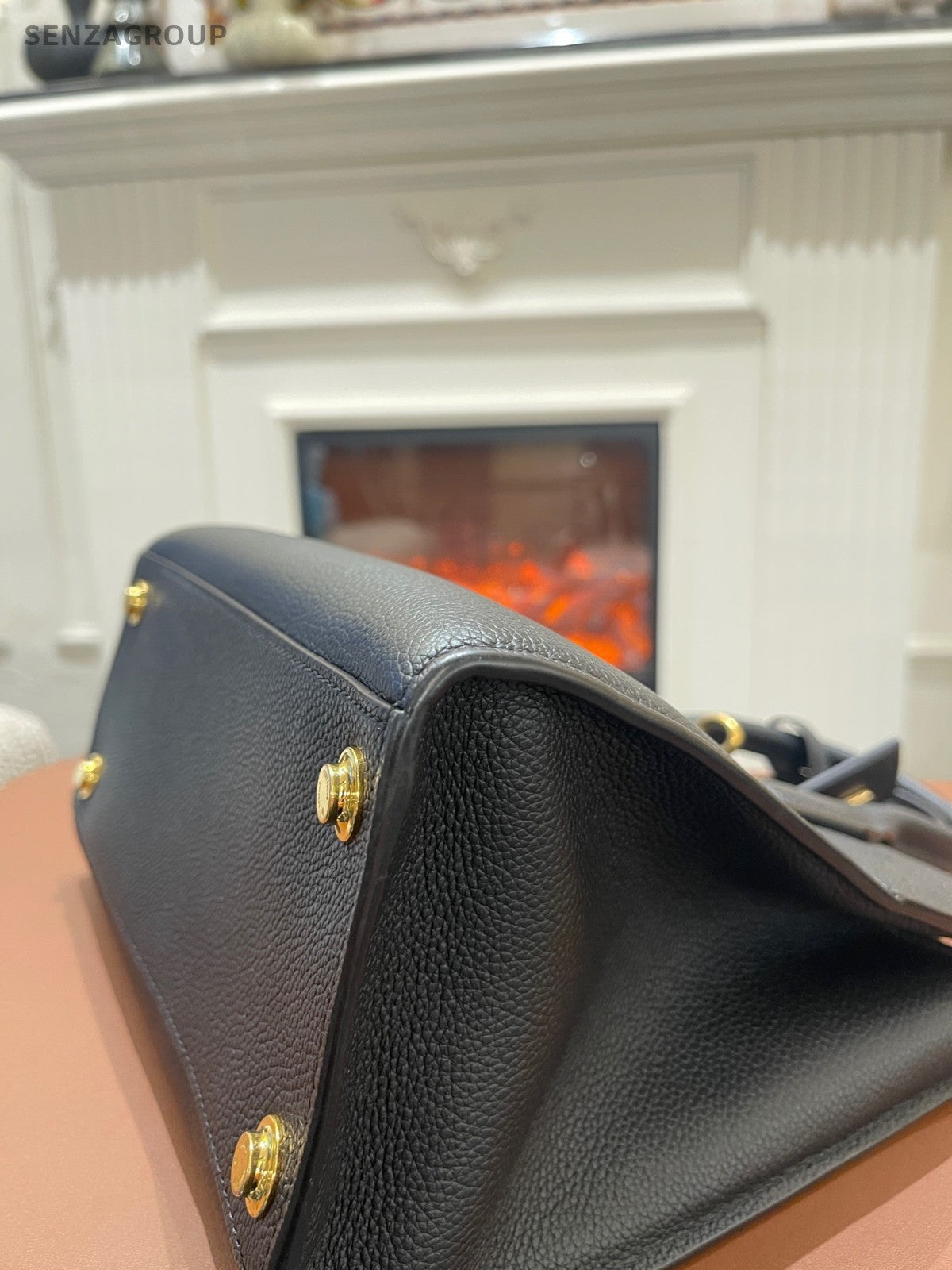 Louis Vuitton City steamer PM Black gold 2WAY Shoulder Handbag Almost brand NEW