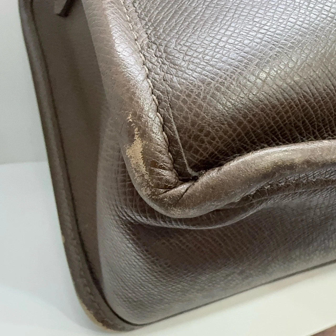 Louis Vuitton Brown Leather Messenger Briefcase Crossbody Handbag For Women