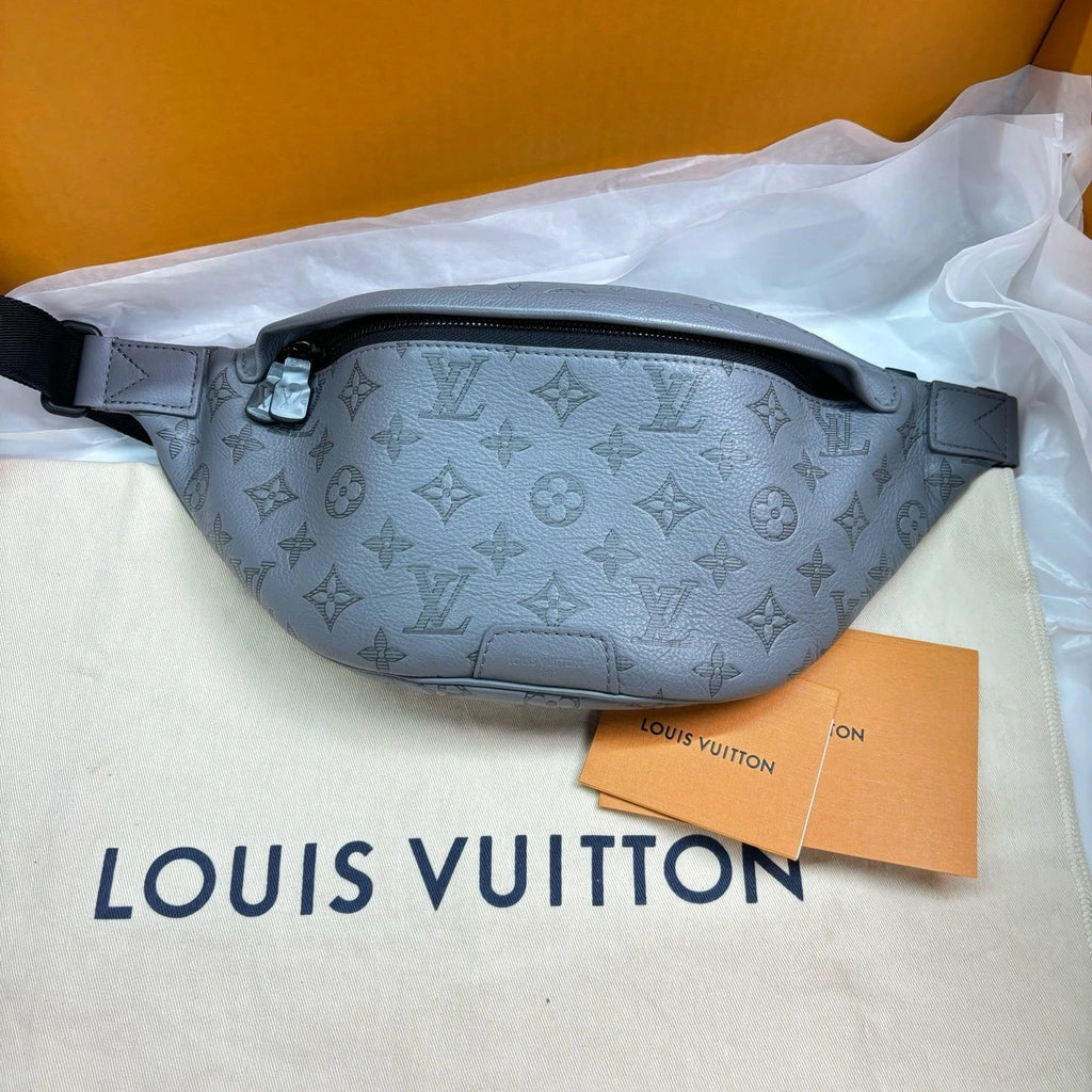 Louis Vuitton Discovery Embossed Gray Waist Crossbody Bag For Women