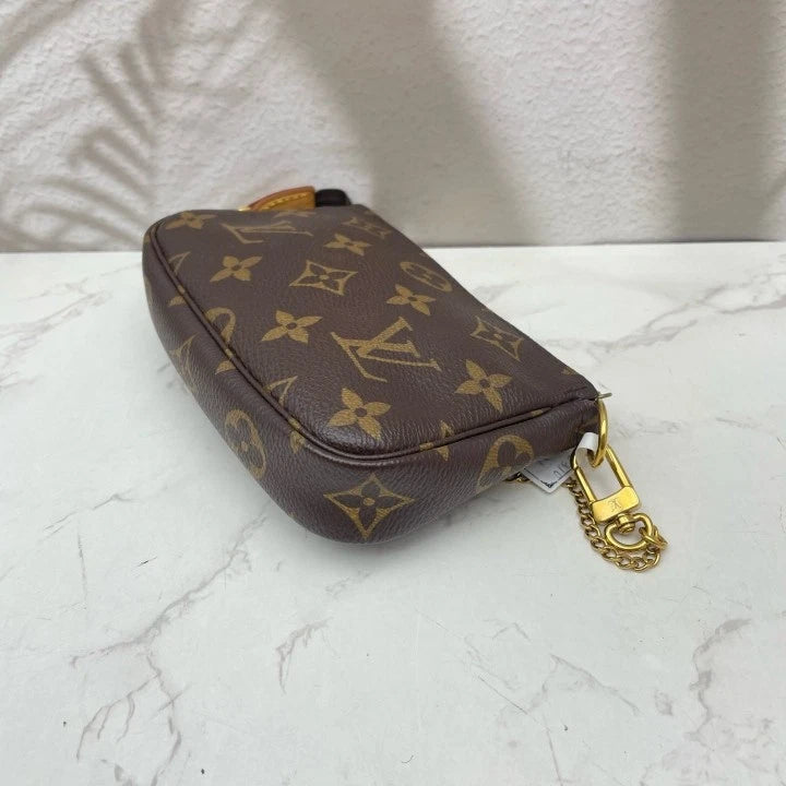 Louis Vuitton Monogram Canvas Mini Chain Clutch Shoulder Bag For Women