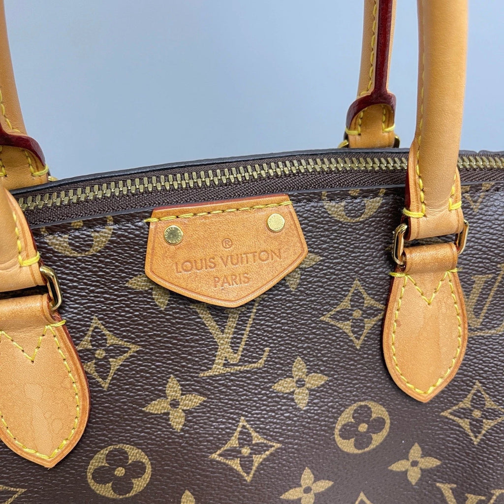 Authentic Louis Vuitton Turenne PM Monogram Top Handle Crossbody Bag Brown GHW