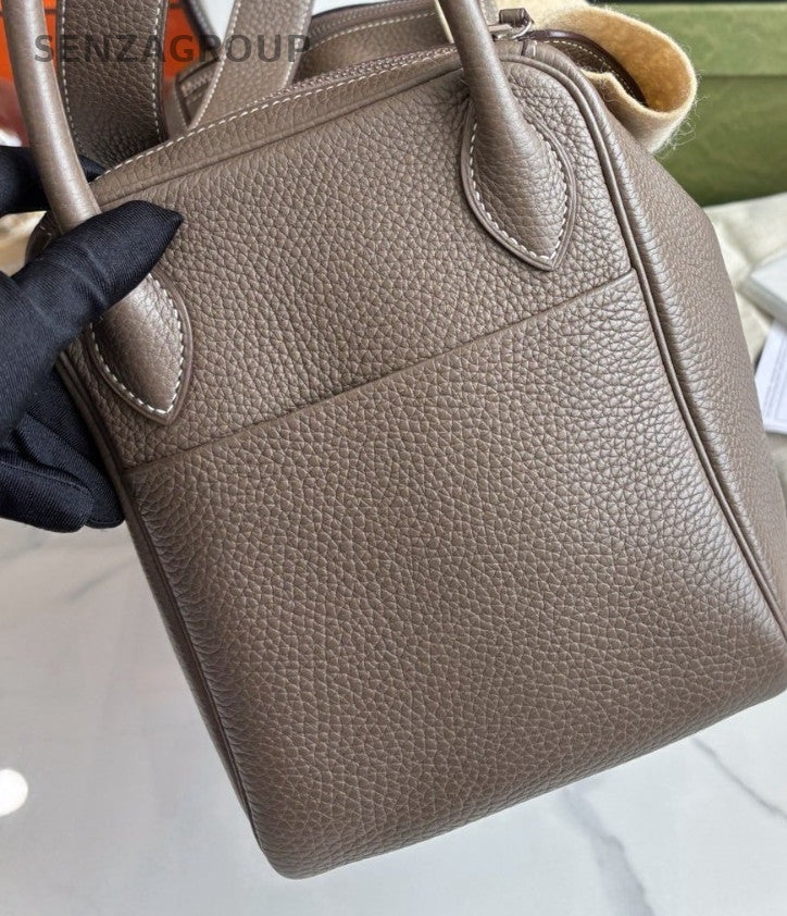 Hermes Lindy30 Top Handle Shoulder Bag Gray Used Women Classic Designer