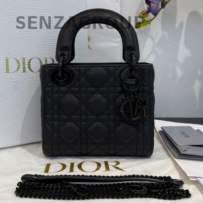 Dior Lady Dior So Black Chain Crossbody Bag Classic Women's Handbag