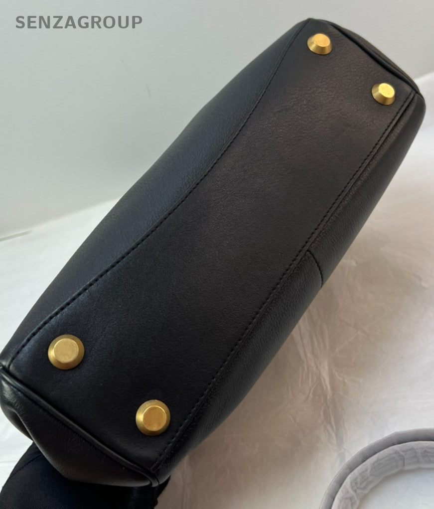 Balenciaga Rodeo PM Top Handle Shoulder Bag Crossbody Black Gold Women Classic