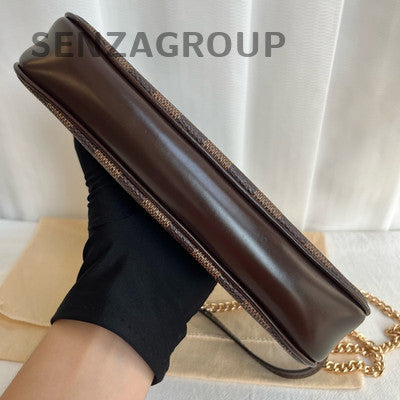Louis Vuitton Damier Ebene Canvas Chain Shoulder Bag - Classic & Stylish