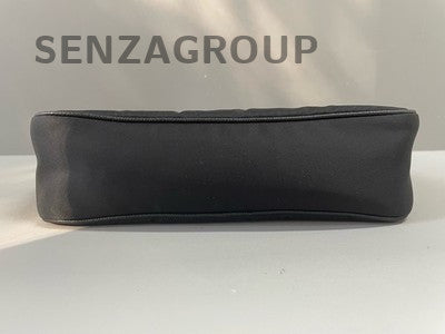 Prada Nylon Black Silver Chain Shoulder Bag - Classic Women's Fashion