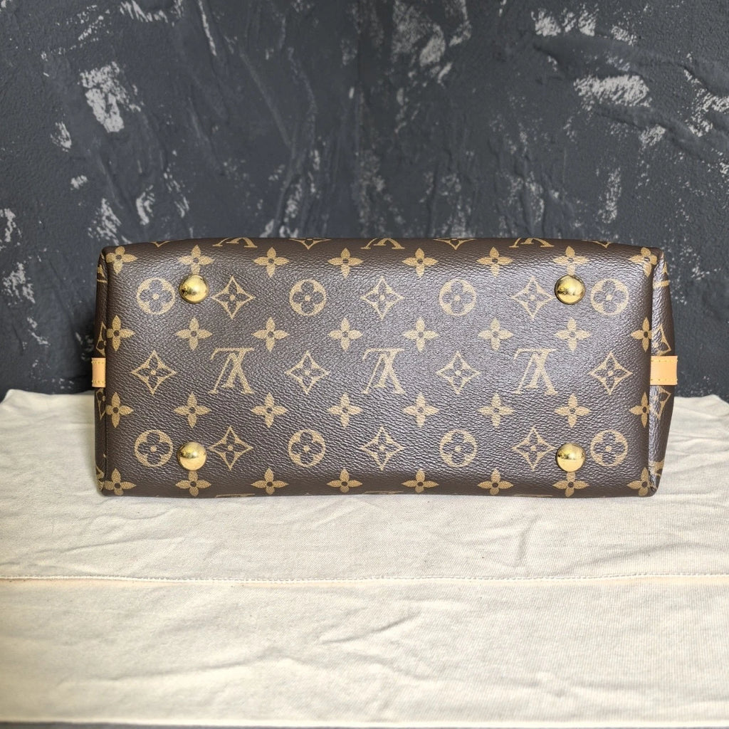 Louis Vuitton Carryall Canvas Shoulder Bag Tote Bag Excellent
