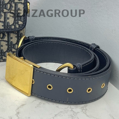 Dior Montaigne Mini Box Shoulder Crossbody Bag Black Gold Women Classic Fashion