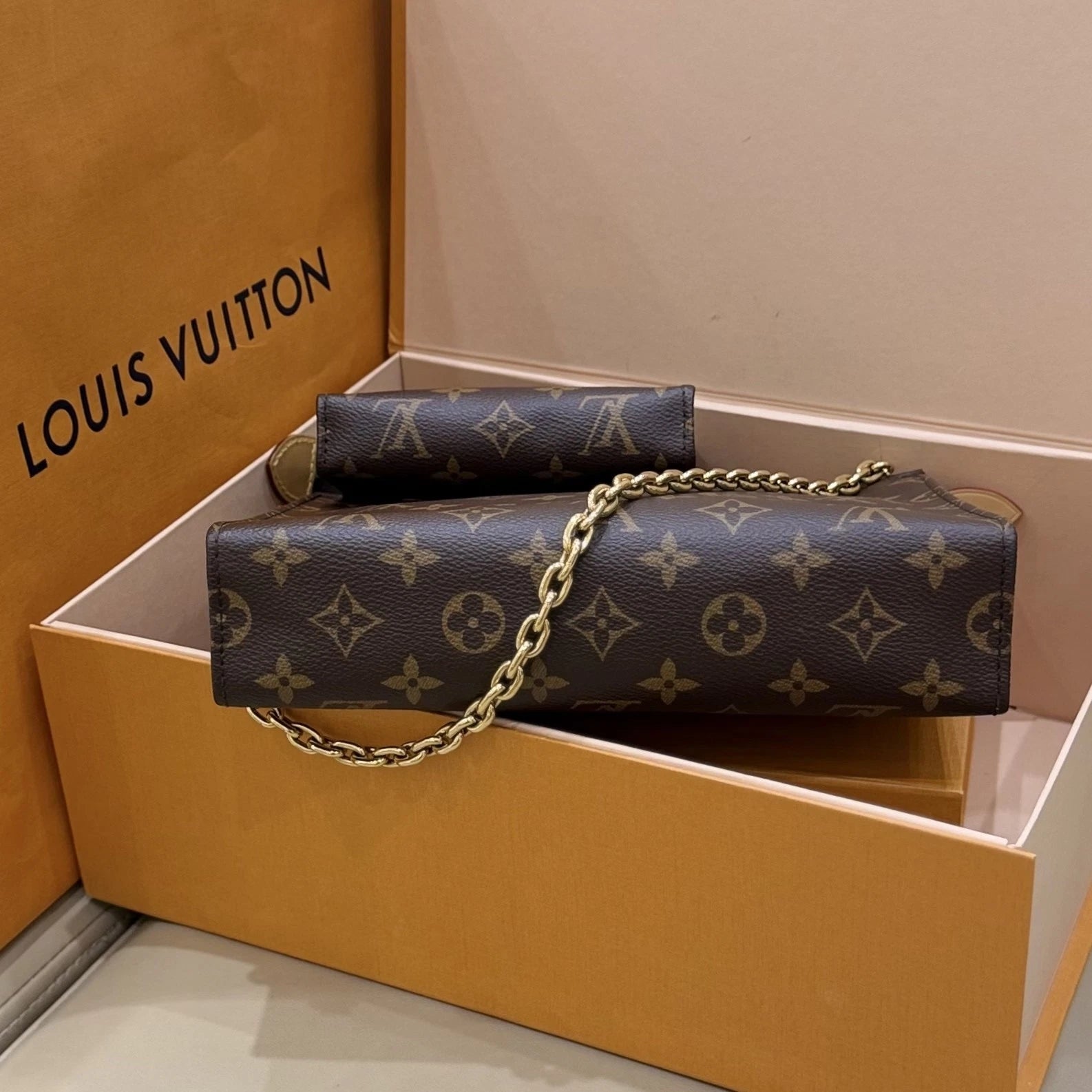 Louis Vuitton Toiletry Pouch On Chain Monogram Canvas Shoulder Bag