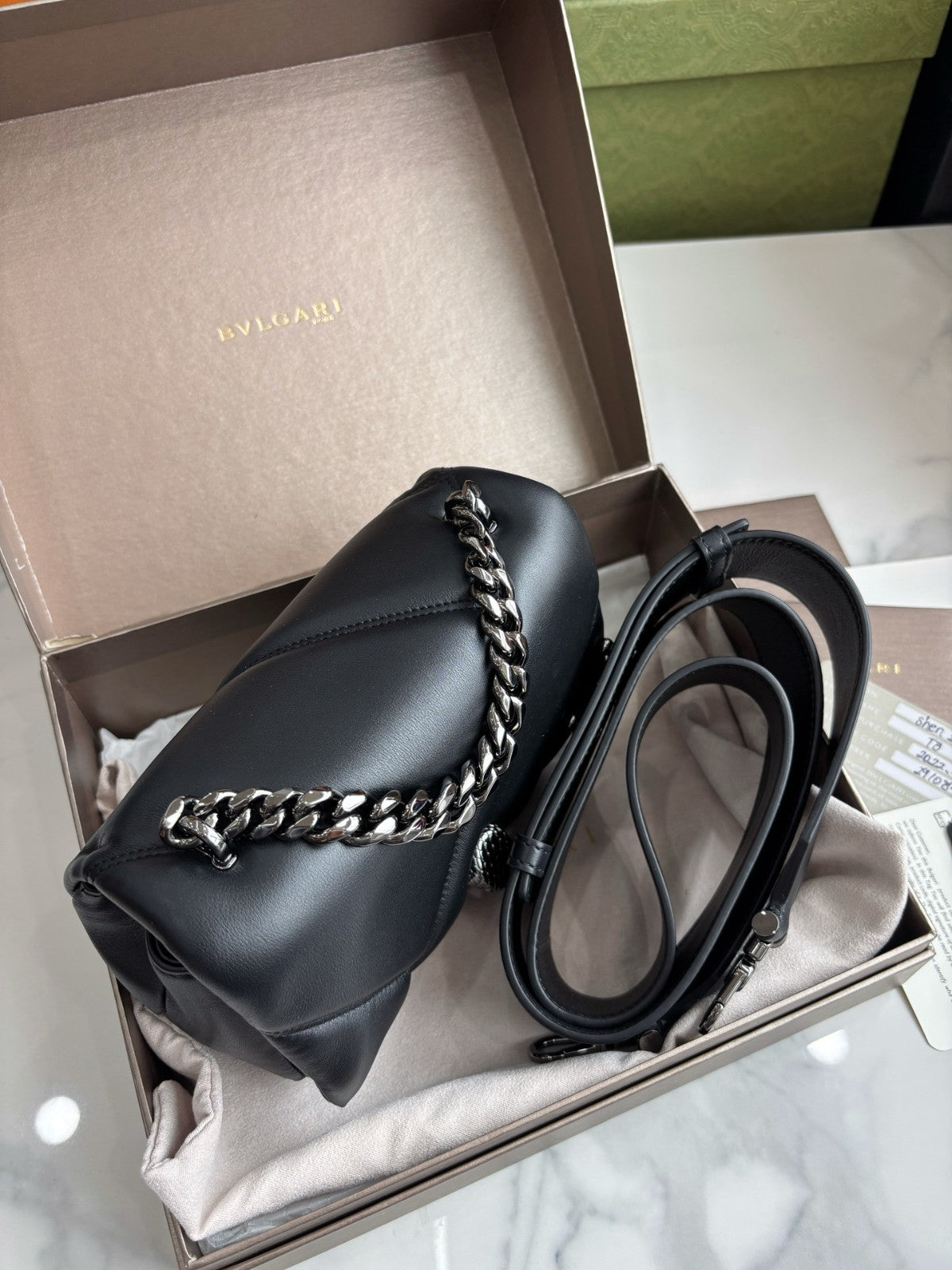 Bvlgari Serpenti Cabochon Shoulder bag Chain Strap Almost Brand NEW Women
