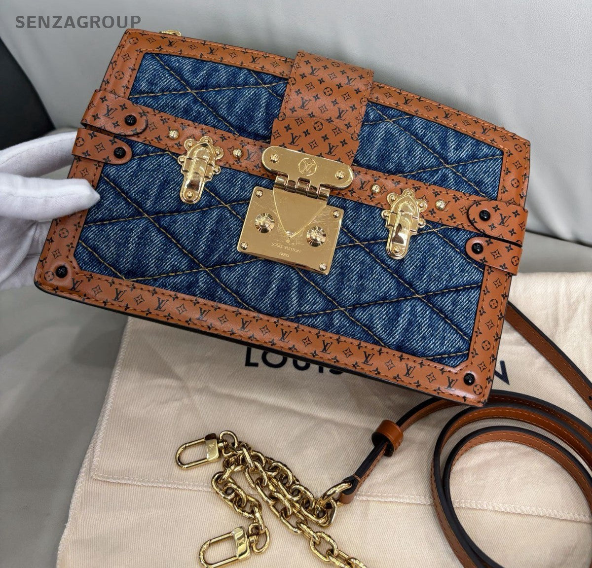 Louis Vuitton Trunk Clutch Limited Edition Chain Shoulder bag Crossbody Women