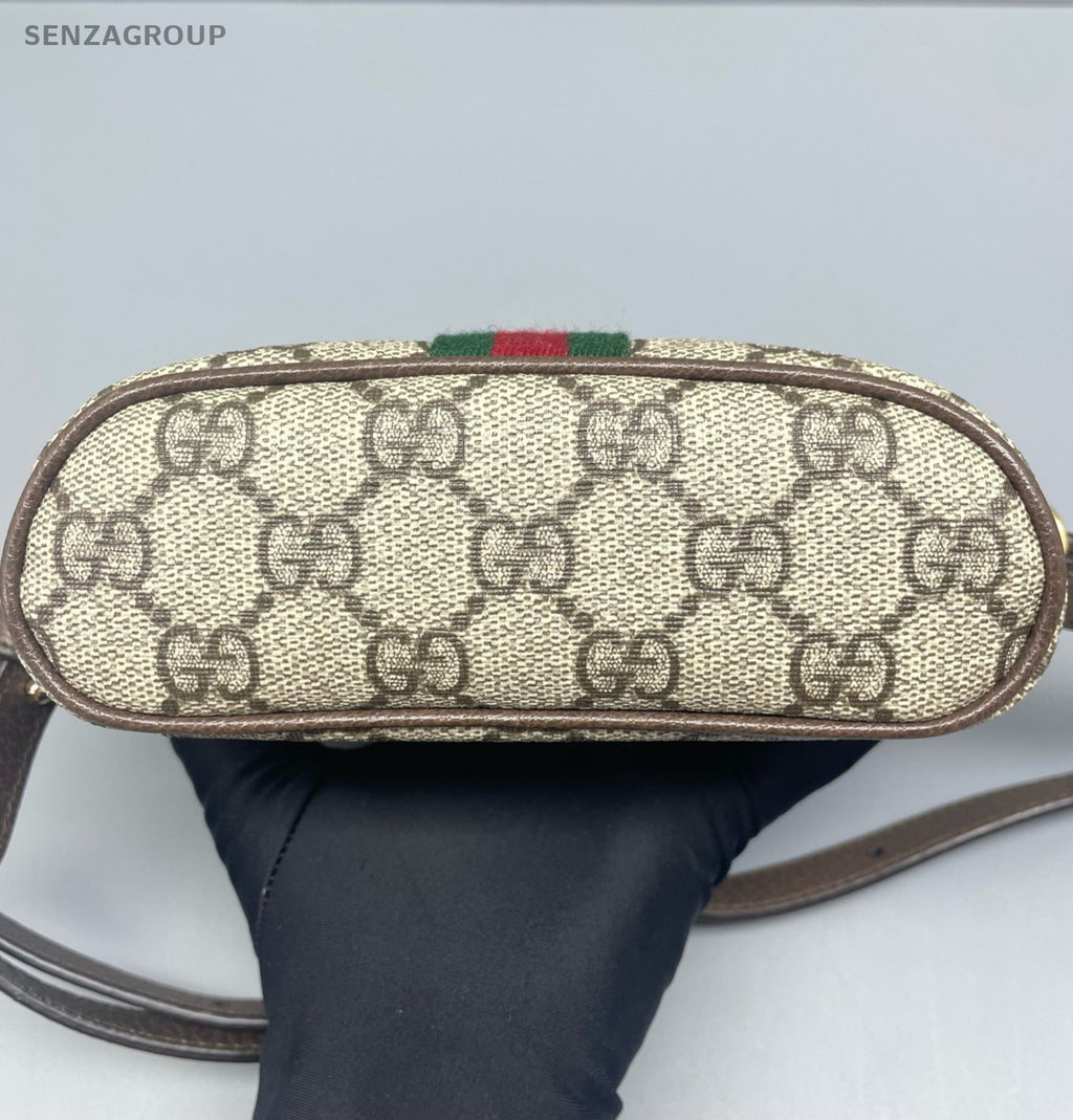 Gucci Ophidia Mini Box Crossbody Brown Gold Women Classic Fashion