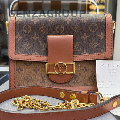 Louis Vuitton Daphne Medium Monogram Brown Gold Chain Shoulder Bag