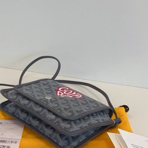 Goyard Plumet woc Envelope Monogram Crossbody bag Grey Brand NEW