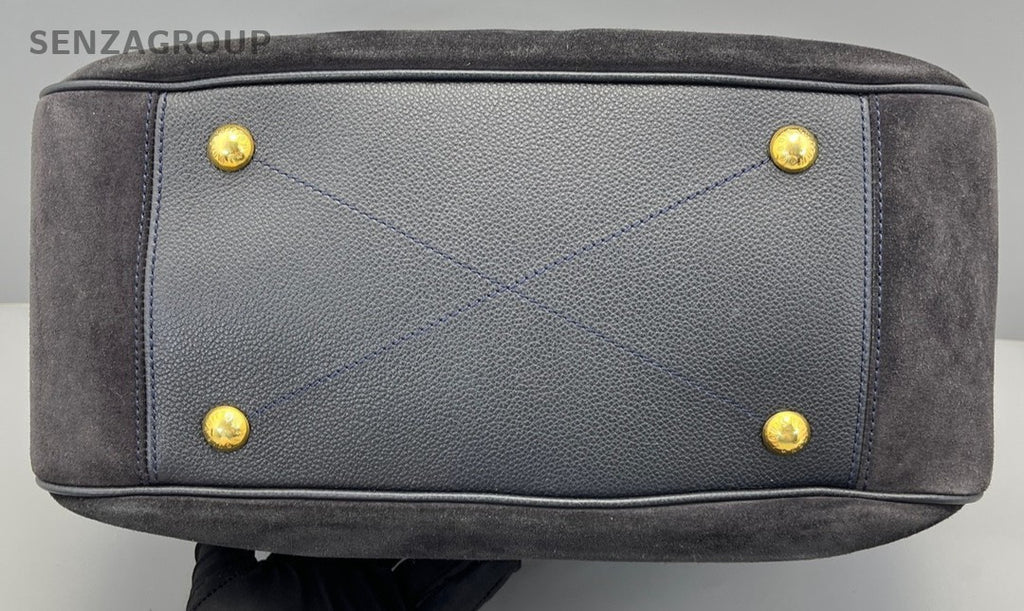 Louis Vuitton Sally Monogram Empreinte Suede tote Top Handle Black Gold