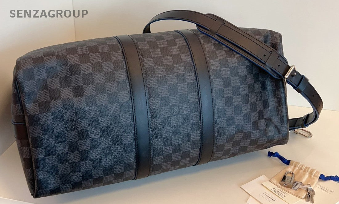 Louis Vuitton Damier Ebene Black Keep all 45 Top Handle Travel bag