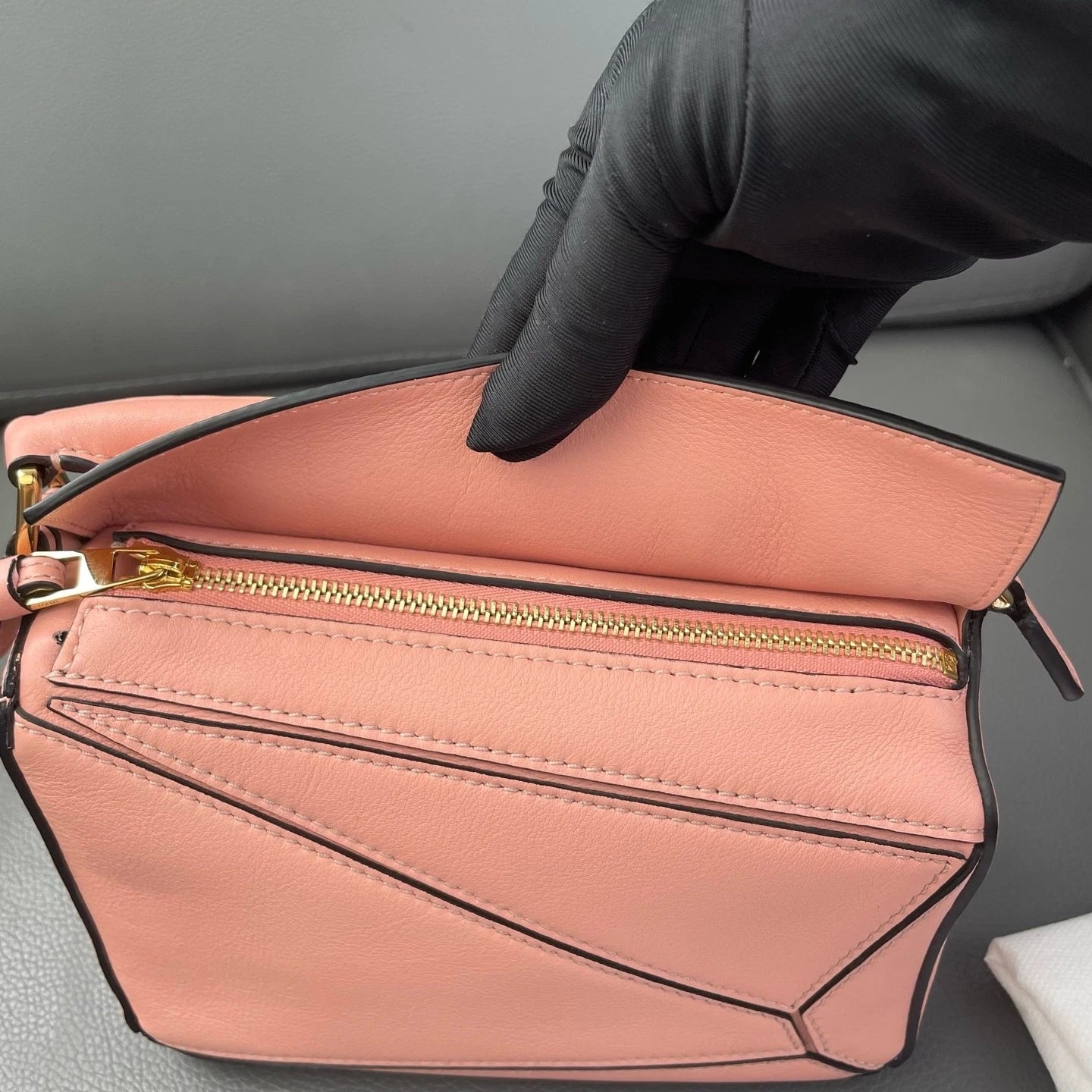 Loewe 2021 Calfskin Puzzle Mini Pink Geometric Handbag Crossbody For Women