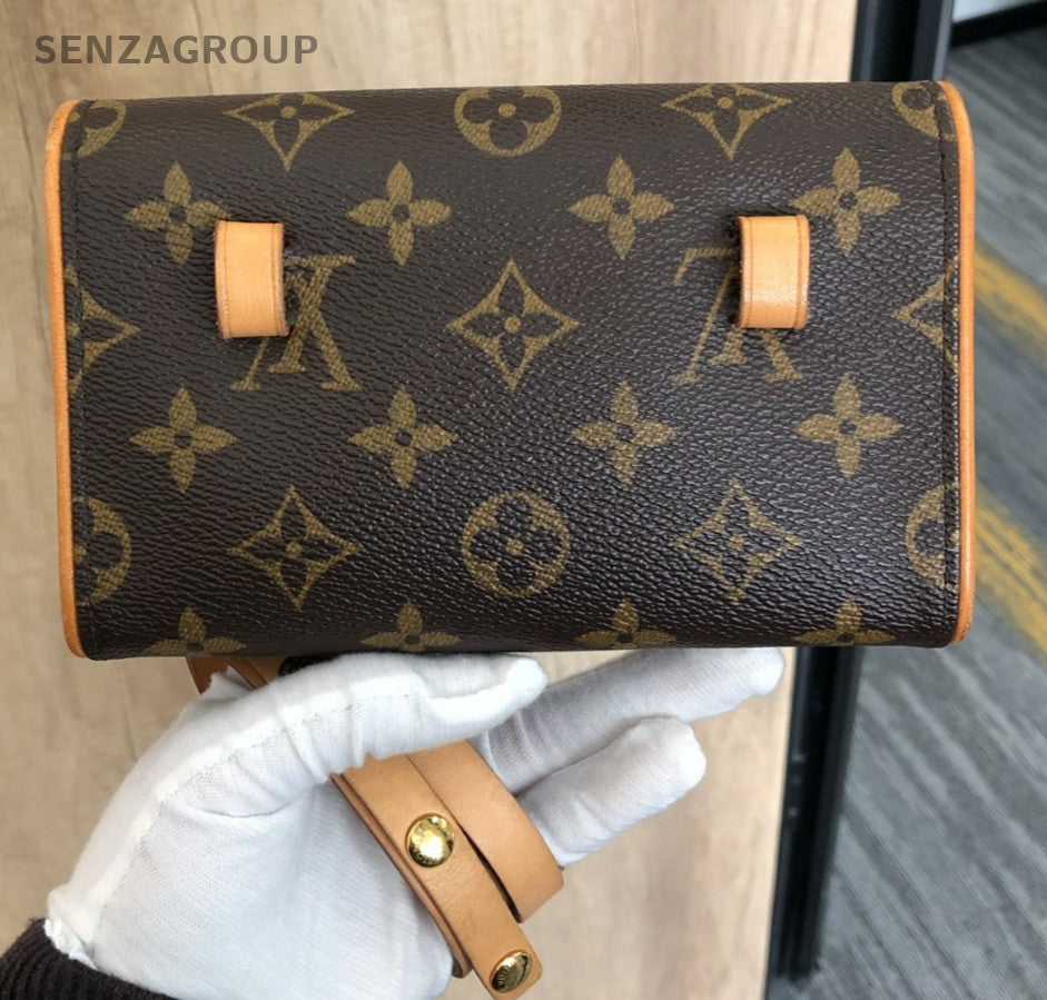 Louis Vuitton Pochette Florentine Monogram Pouch Brown M51855 Vintage Shoulder