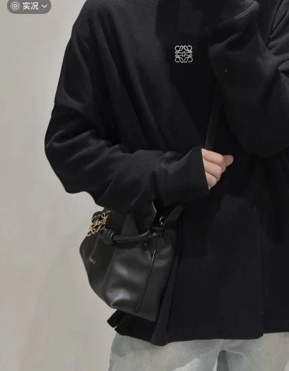 LOEWE Flamenco Mini Bucket Bag For Women Black