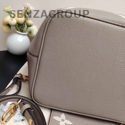 Louis Vuitton Grey Gold Bucket Bag Monogram Print Shoulder Tote