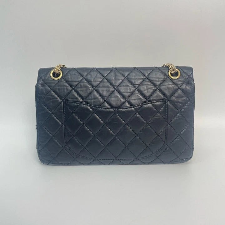 CHANEL Black 2.55 Medium Chain Shoulder Crossbody Bag For Women