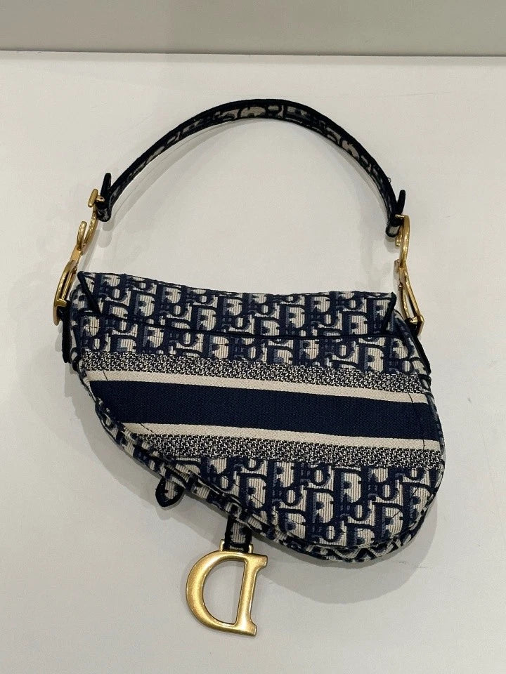 Dior Saddle Canvas Shoulder Bag Excellent