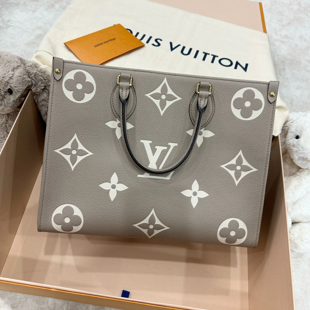 New Louis Vuitton OnTheGo Medium Tote Bag For Women Grey