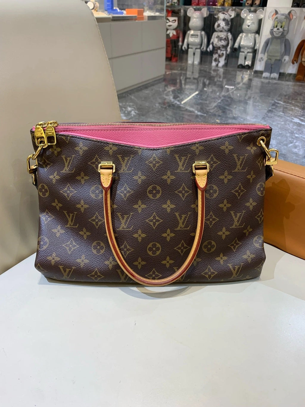 Louis Vuitton Monogram Canvas Pallas Tote Bag For Women