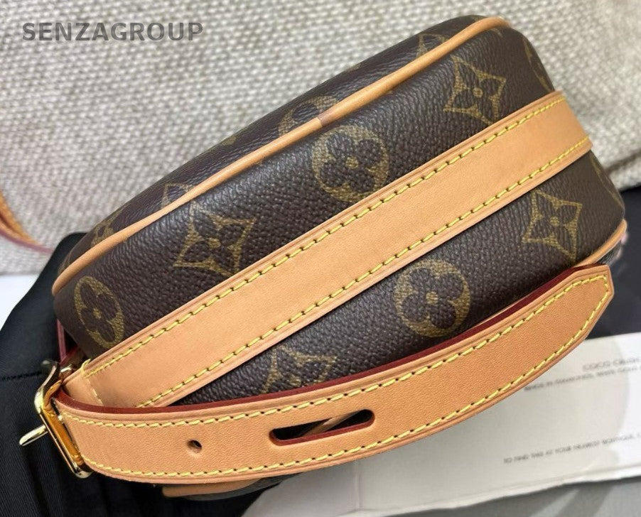 Louis Vuitton Monogram PM Crossbody Brown Gold Women Classic