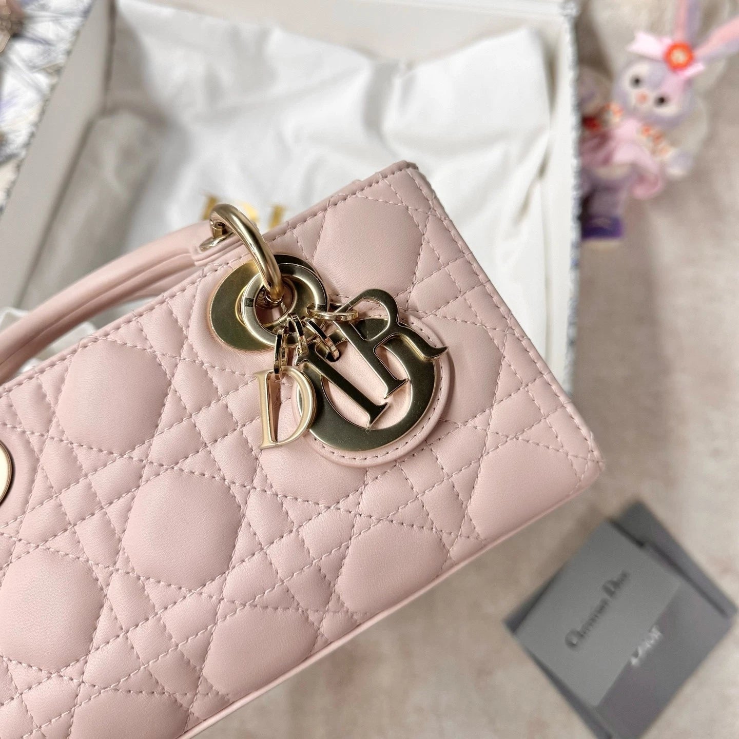 New Dior Horizontal Small D-Joy Sakura Pink Shoulder Bag For Women