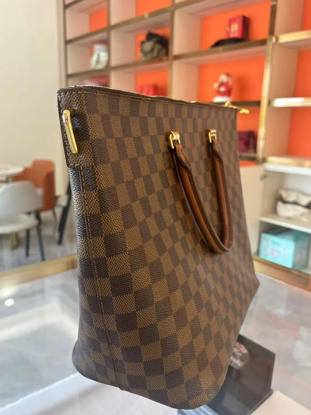 Authentic Louis Vuitton Damier Canvas Handbag Shoulder Bag For Women