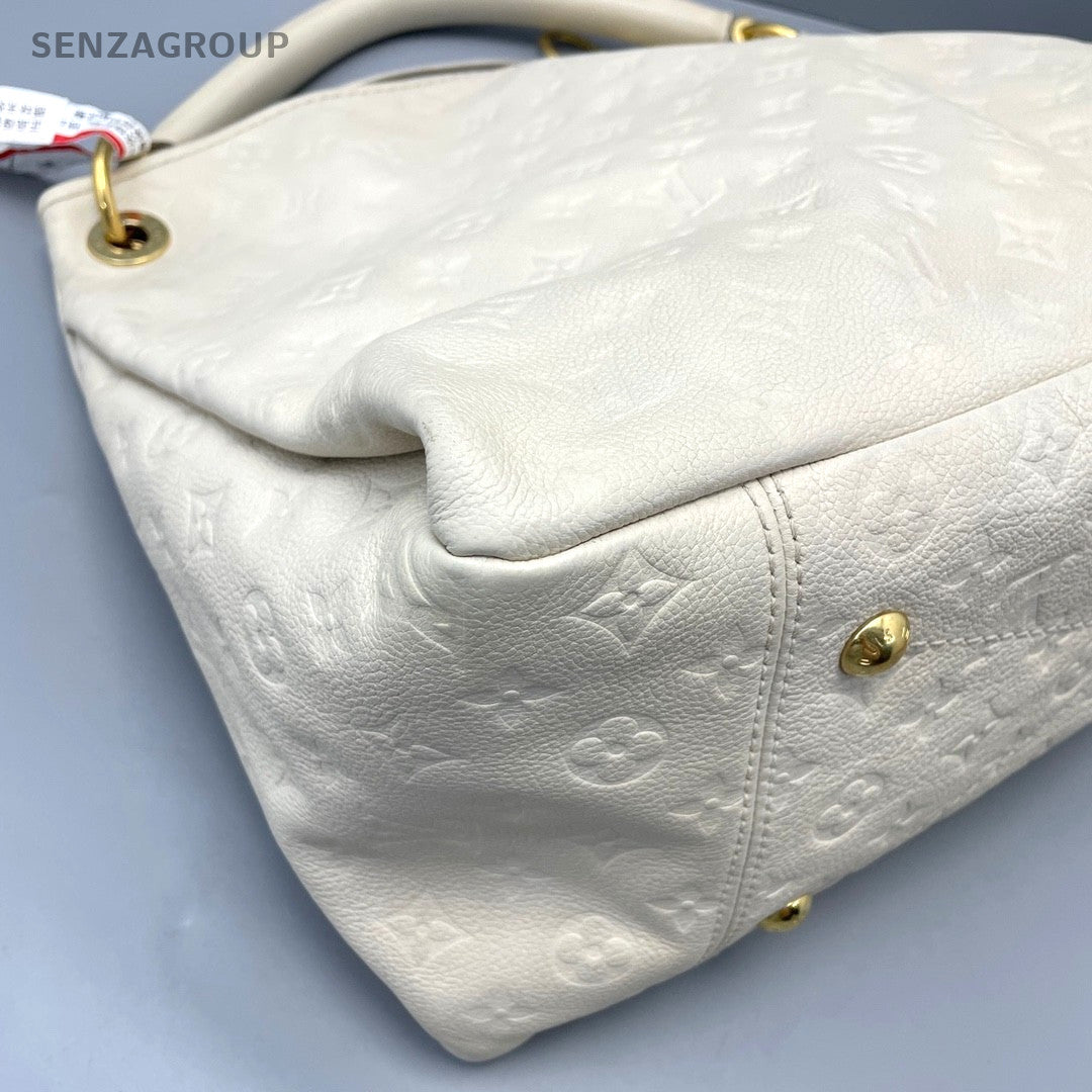 Louis Vuitton Artsy Top Handle Monogram Empreinte Cream White handbag Women
