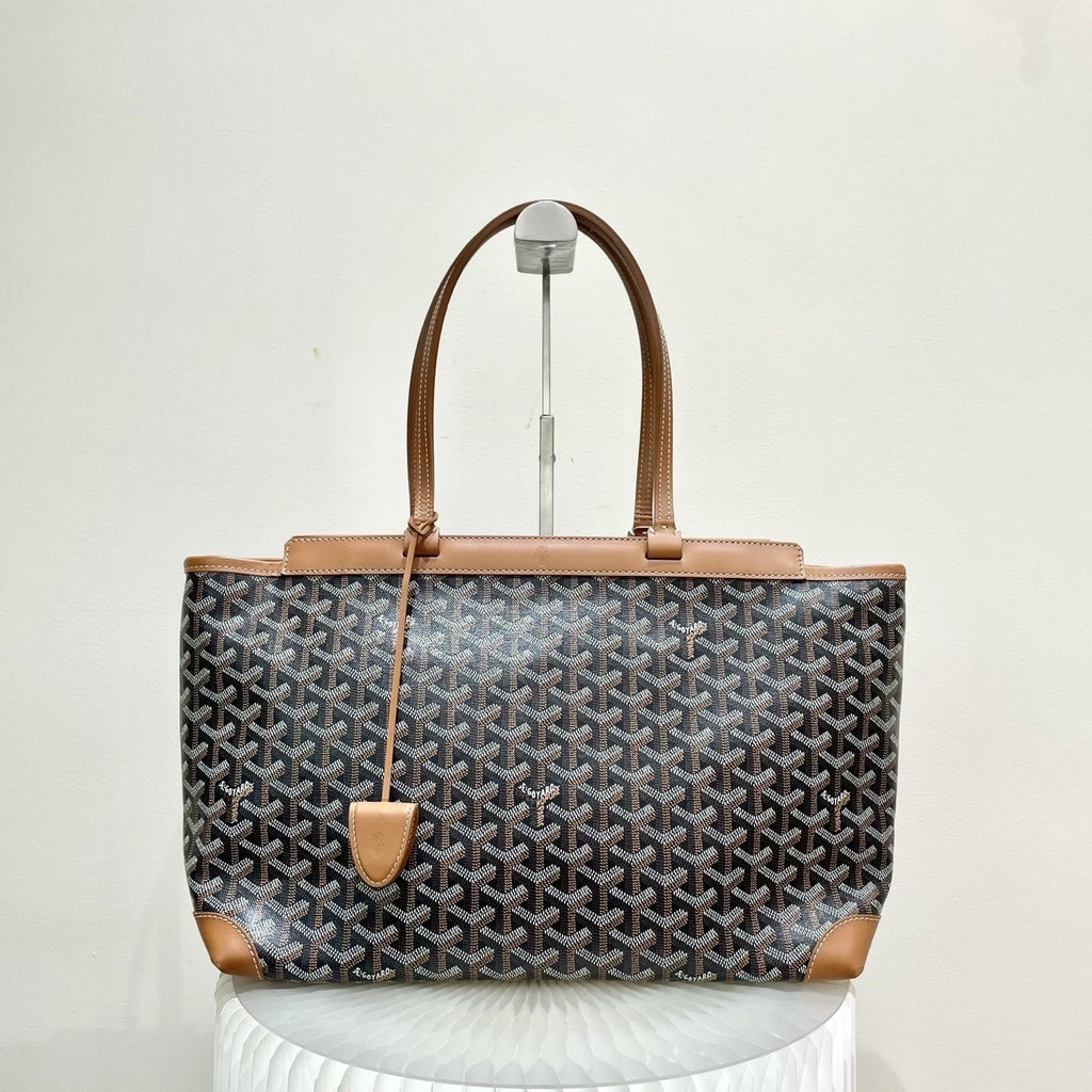 Goyard Bellechasse Monogram Handbag Shoulder Bag Black Brown Women Classic