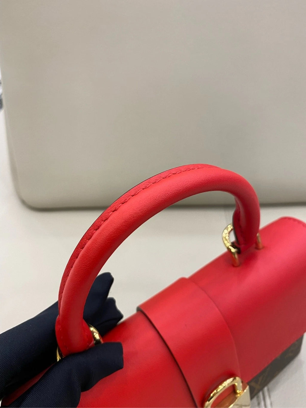 Louis Vuitton Locky BB Monogram Canvas Red Shoulder Bag For Women