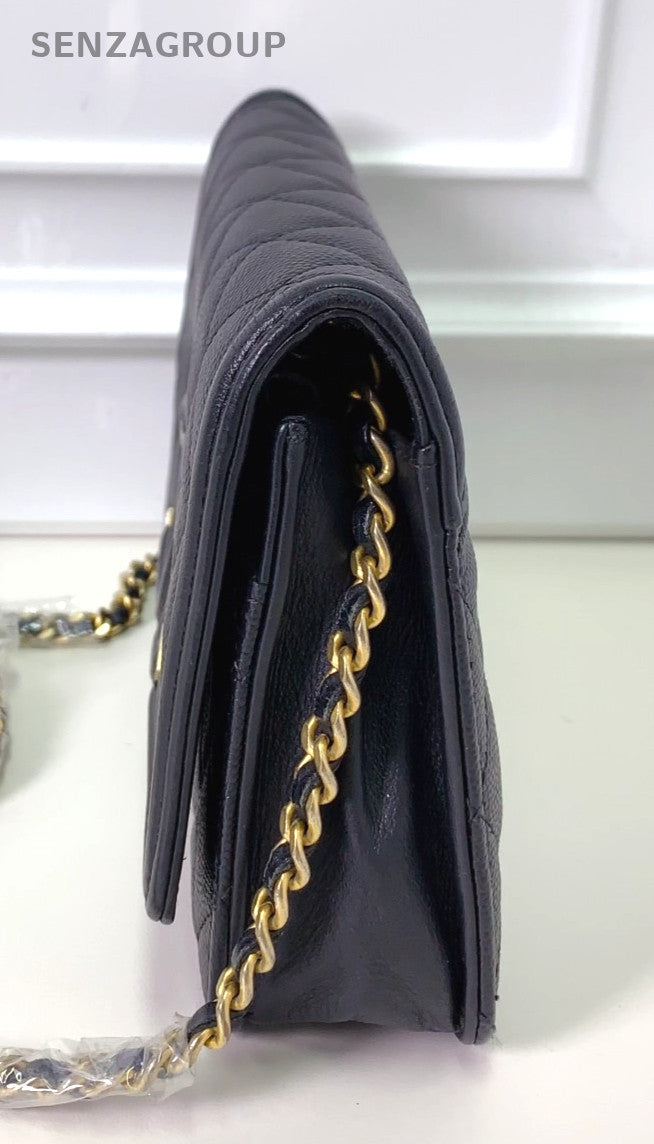 CHANEL CC Woc Chain Calfskin Shoulder bag Crossbody Women Black