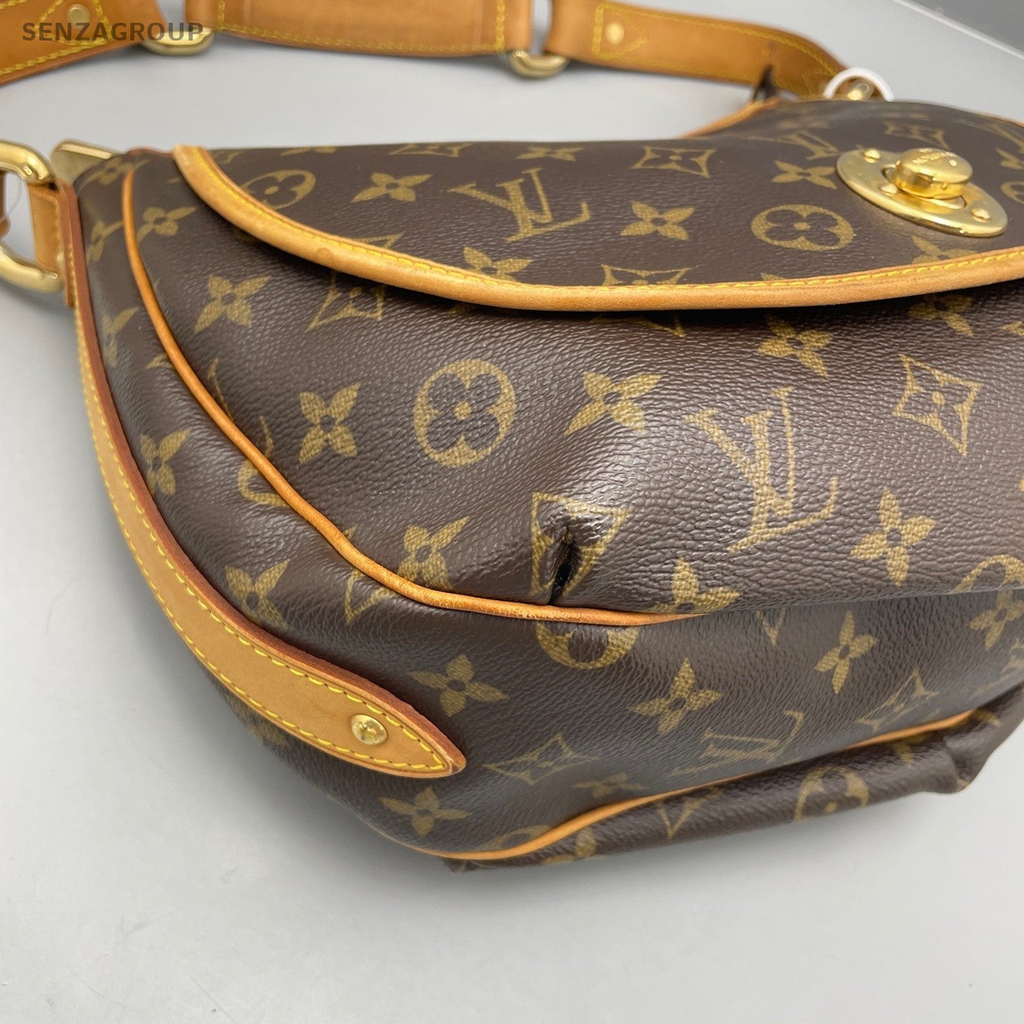 Louis Vuitton Monogram Pumpkin Underarm Shoulder Bag Brown Women