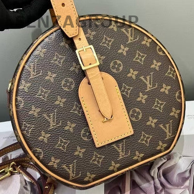 Louis Vuitton Monogram Hard Trunk Bag Gold Buckle Brown Women's Classic