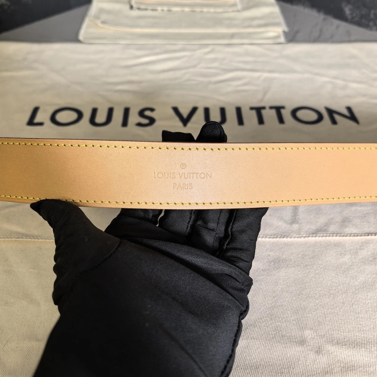 Louis Vuitton Carryall Canvas Shoulder Bag Tote Bag Excellent