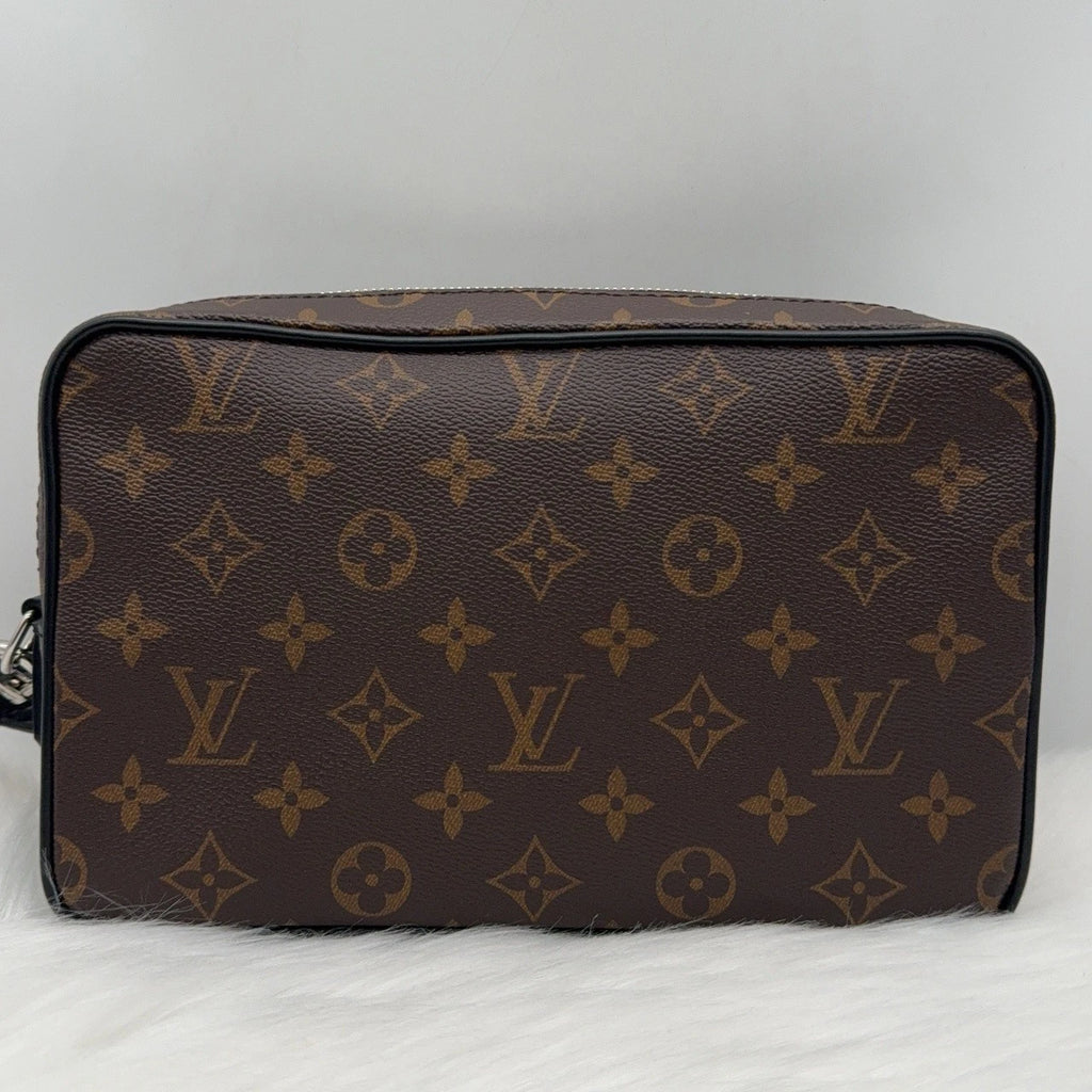 Louis Vuitton Monogram Canvas Leather Kasai Wristlet Clutch For Women