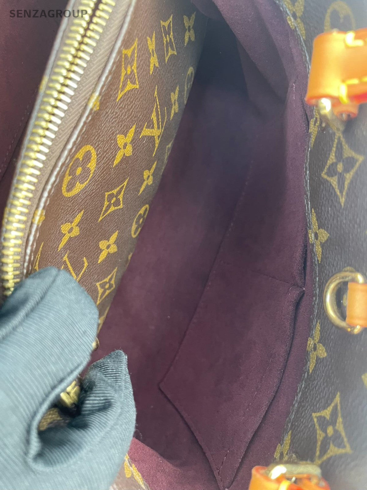 #1 - SJ0001 Louis Vuitton Montaigne Top Handle Bag MM Brown Canvas MG10387