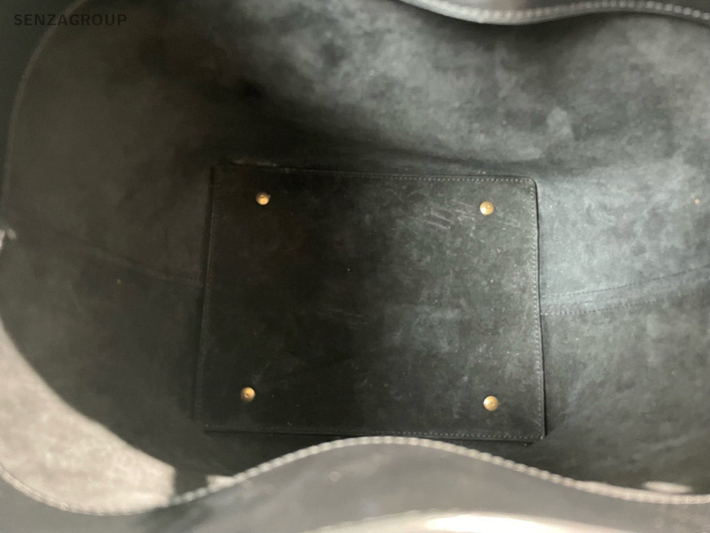 Saint Laurent LE37 GM Bucket Handbag Crossbody Black Gold Women Classic Designer