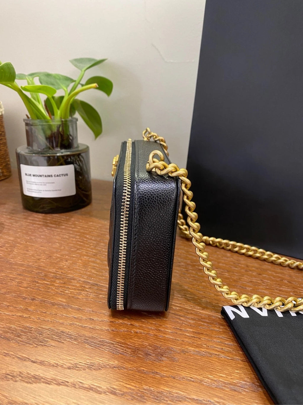 CHANEL LeBoy Black Gold Crossbody Bag For Women