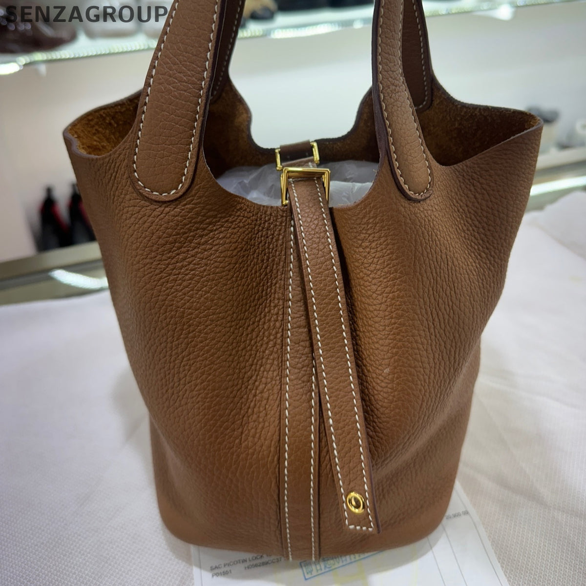 Hermès Picotin 18 Bag Brown Gold Hardware TC Leather Tote Shoulder Bag