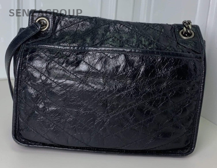 YSL Saint Laurent NIKI Medium Oil waxed leather Shoulder bag Crossbody