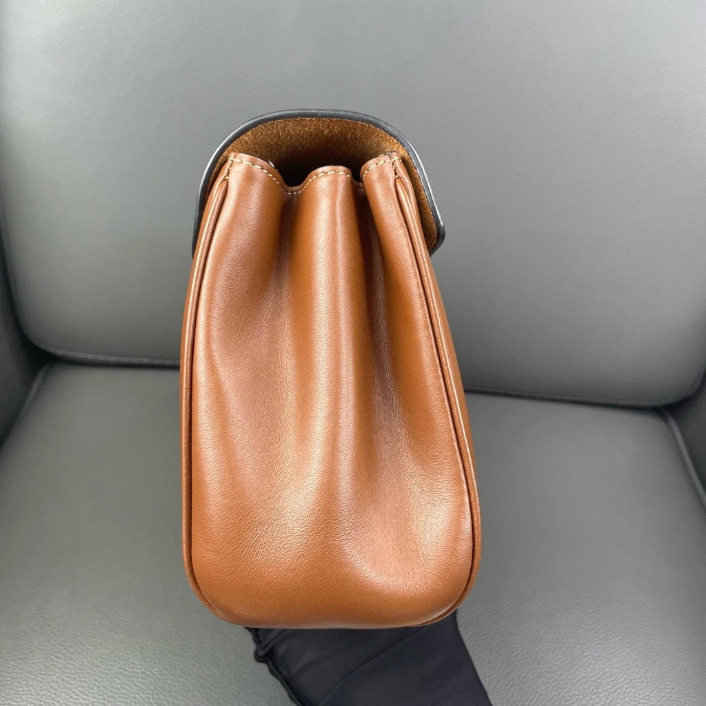 Celine Soft 16 Small Caramel Leather Shoulder Crossbody For Women