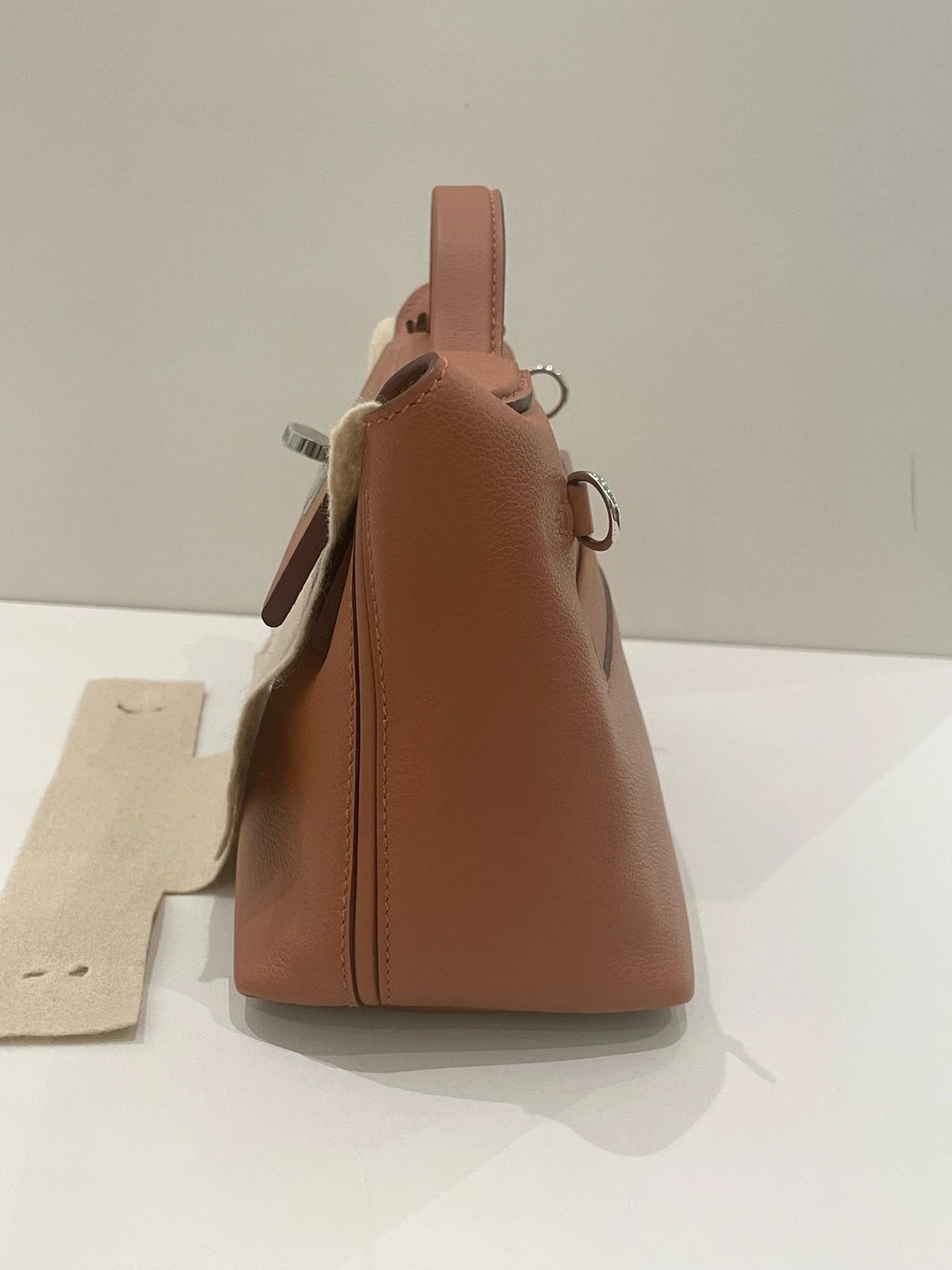 Hermes 2424 Mini Gold Brown Leather Handbag For Women