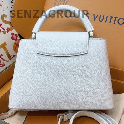 Louis Vuitton Capucines BB White Gold Handbag Shoulder Bag for Women