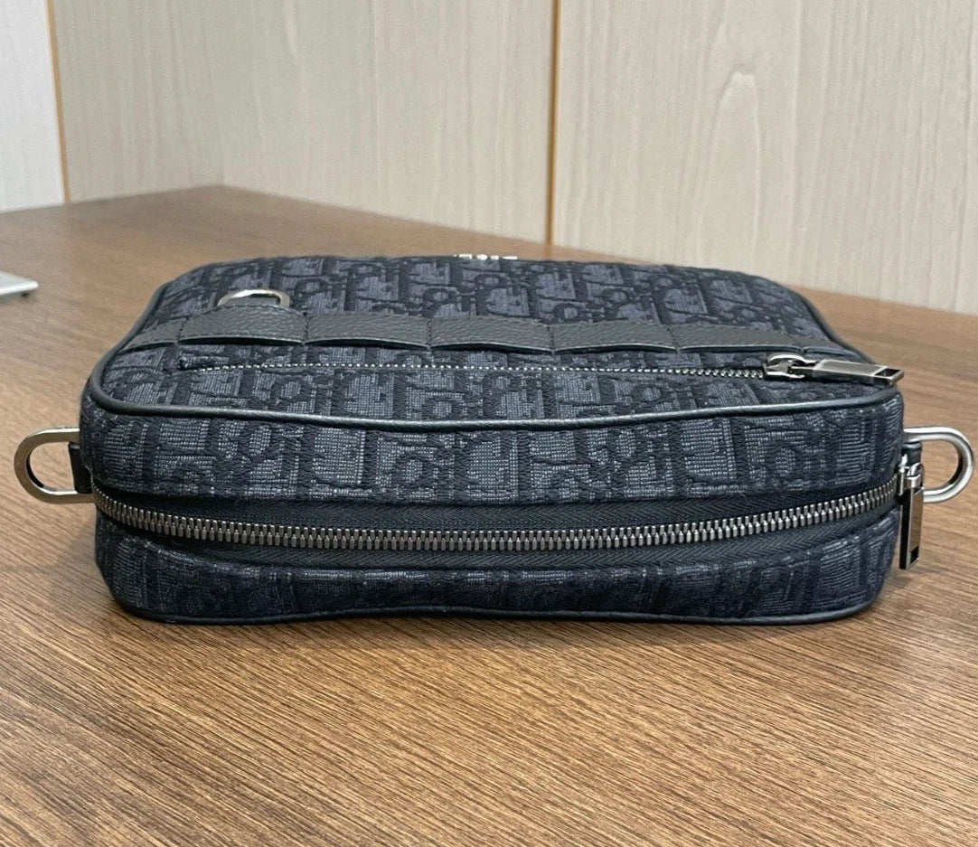 Christian Dior Safari Message Bag Shoulder Bag Black Unisex