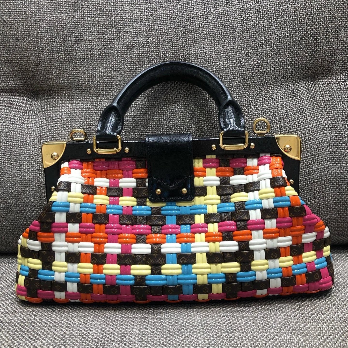 Louis Vuitton Multicolor Woven Cloud Top Handle Bag For Women